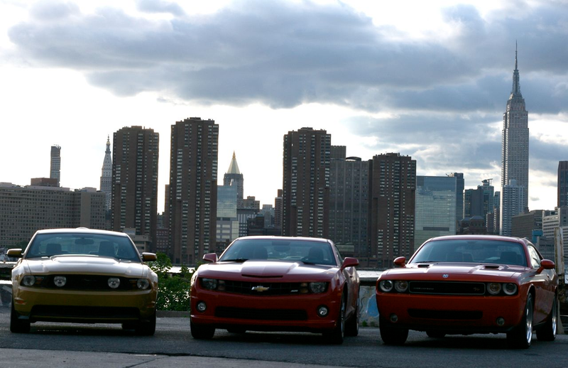 Illustration for article titled Muscle Car Wars: Camaro vs. Challenger vs. Mustang